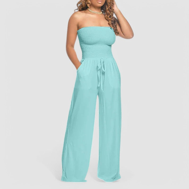Gabrielle - Strapless Jumpsuit with Wide Legs