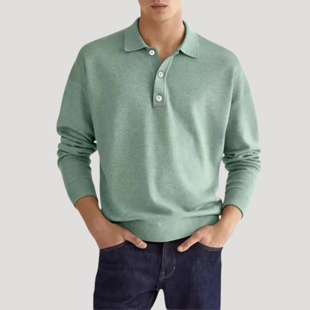 Alexei - Herren Baumwolle Relaxed Polo Pullover