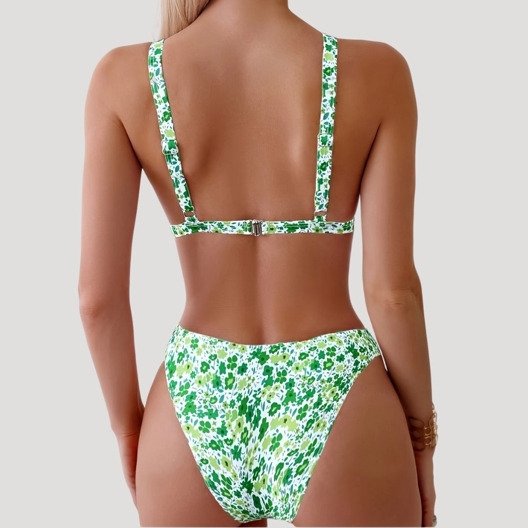 Briar - Bikini with Floral Print and Ring Details