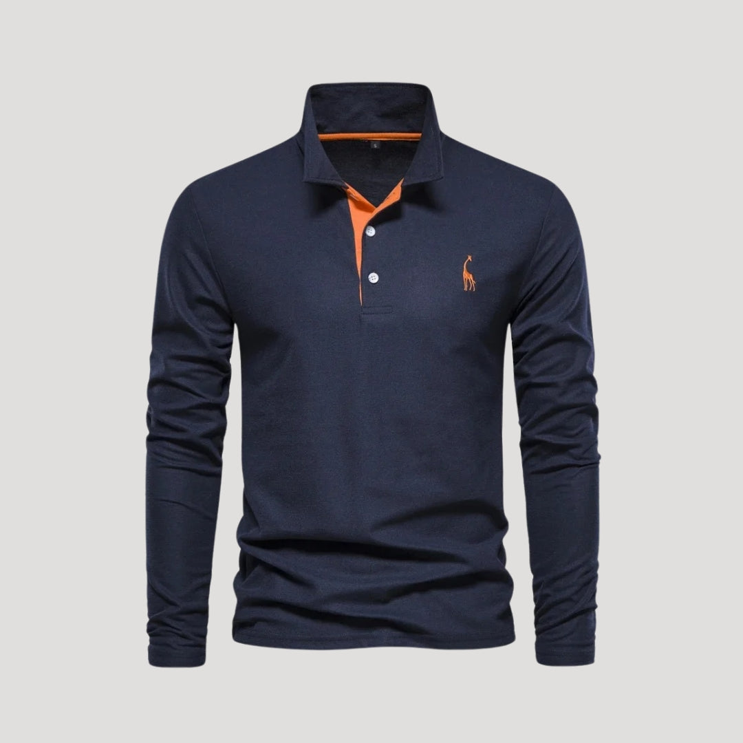 Alvin - Klassisches Langarm-Polo-Shirt