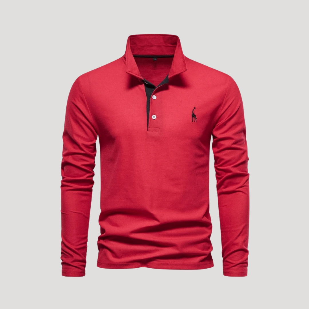 Alvin - Klassisches Langarm-Polo-Shirt