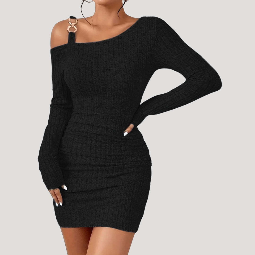 Lola - One-Shoulder Ribbed Bodycon Dress