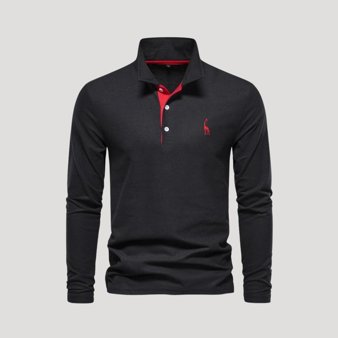 Alvin - Klassisches Langarm-Polo-Shirt