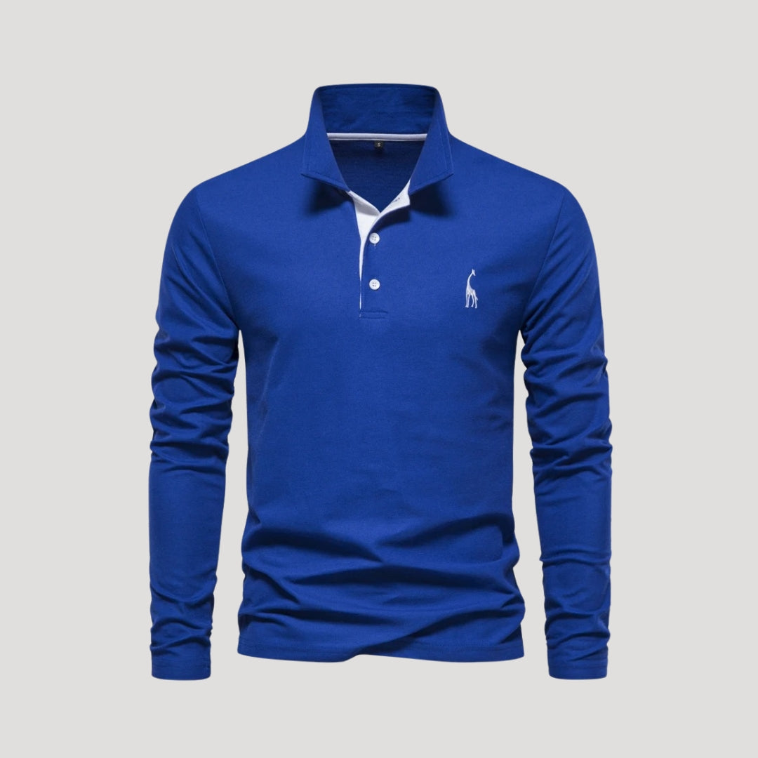 Alvin - Klassisches Langarm-Polo-Shirt