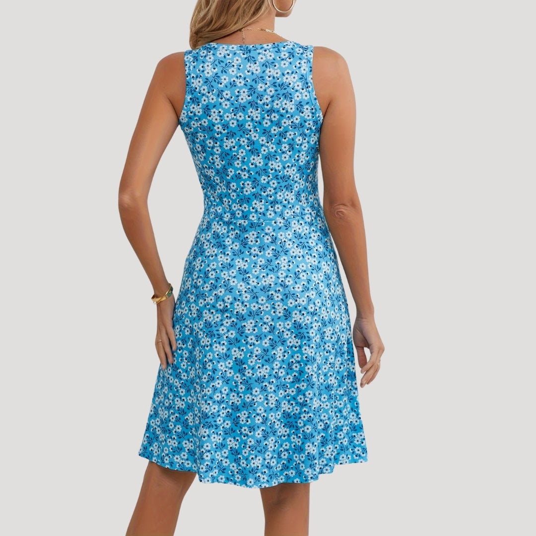 Kira - Floral Sleeveless Summer Dress