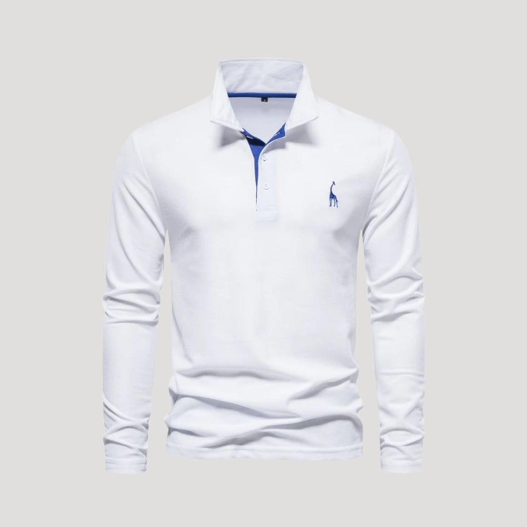 Alvin - Klassisches Langarm-Polo-Shirt