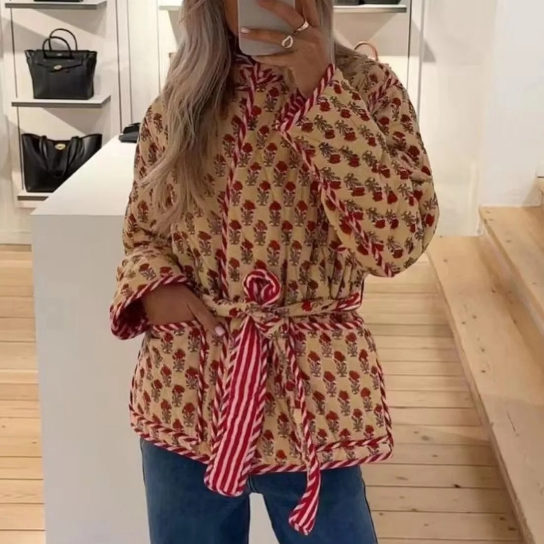 Esther - Reversible Quilted Wrap Jacket