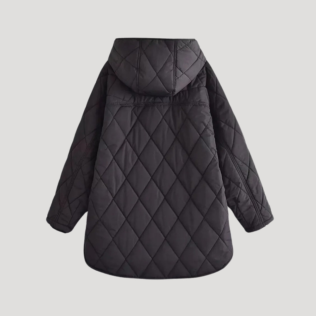 Sophia - Padded Hooded Jacket with Snap Buttons