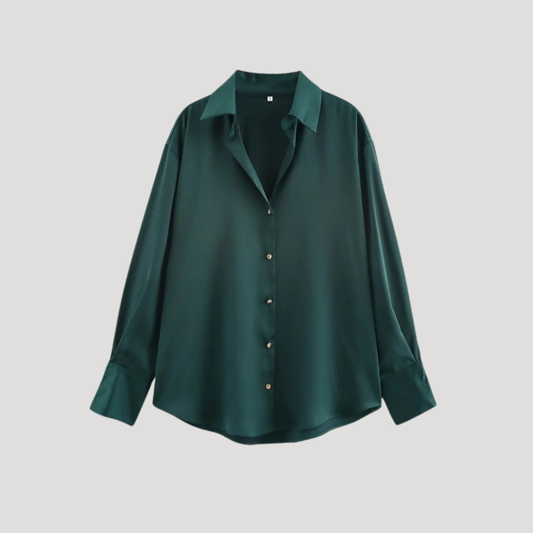 Capri - Damen Satin Oversized Bluse