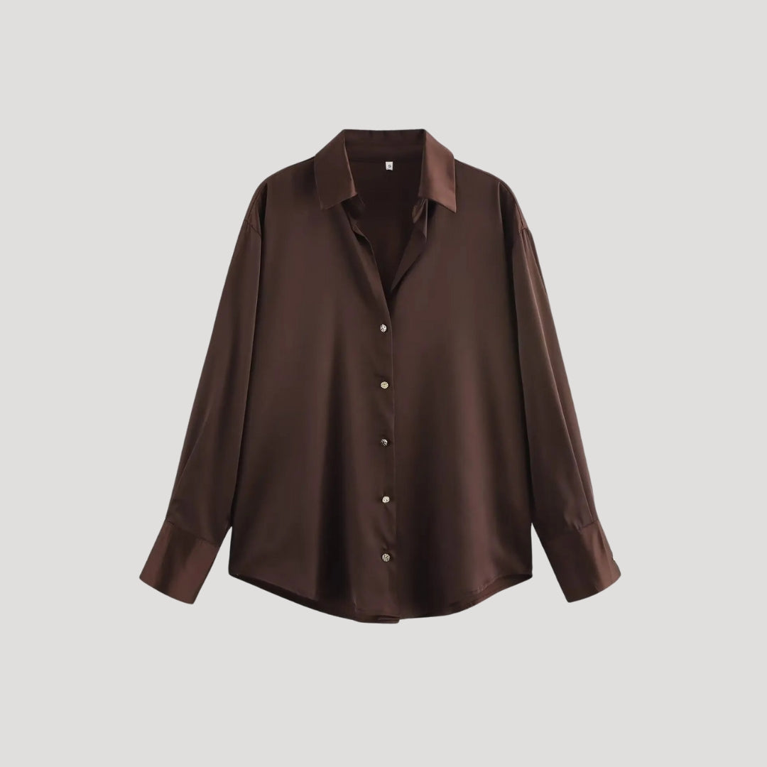 Capri - Damen Satin Oversized Bluse