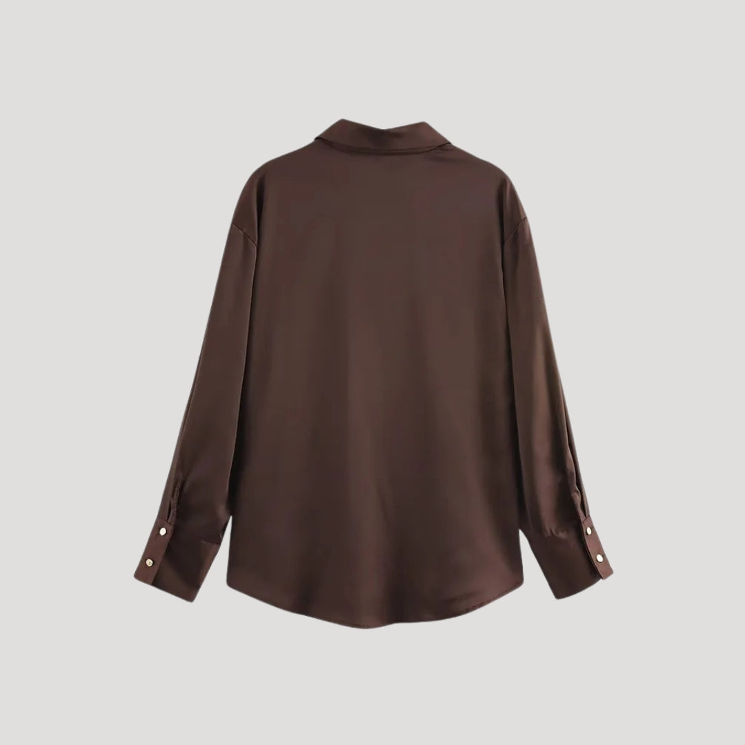 Capri - Damen Satin Oversized Bluse