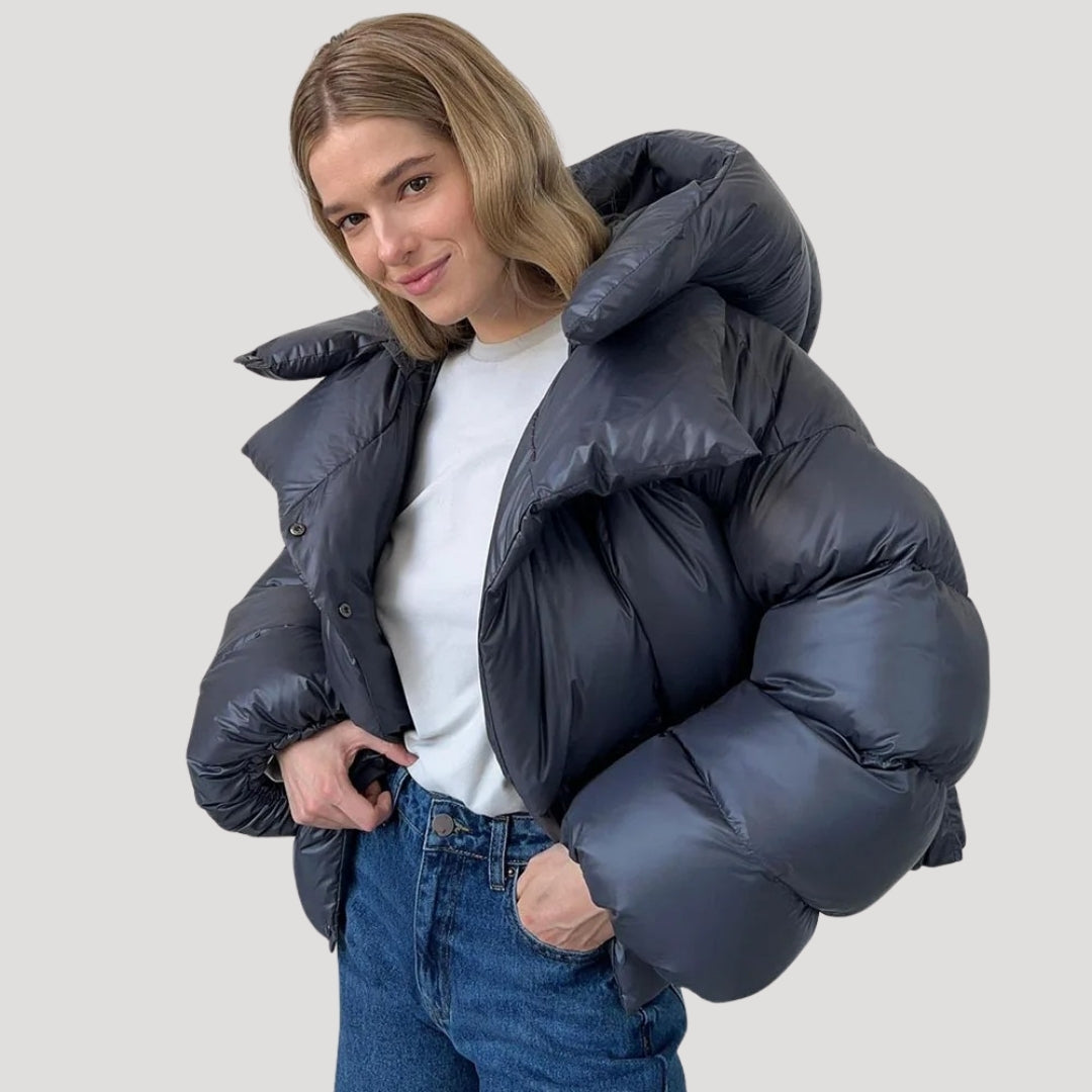 Roxanne - Oversized Shiny Puffer Jacket