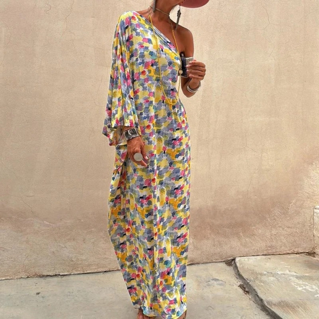 Bernadette - One-Shoulder Floral Maxi Dress