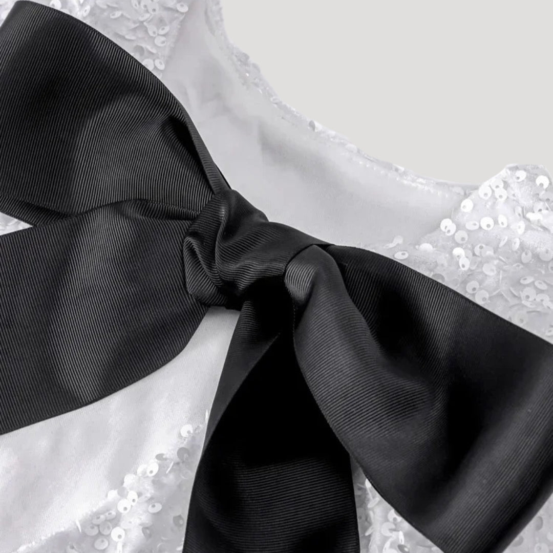 Anika - Glitter Bow Detail Dress