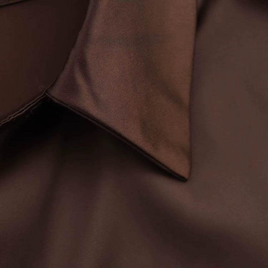 Capri - Damen Satin Oversized Bluse