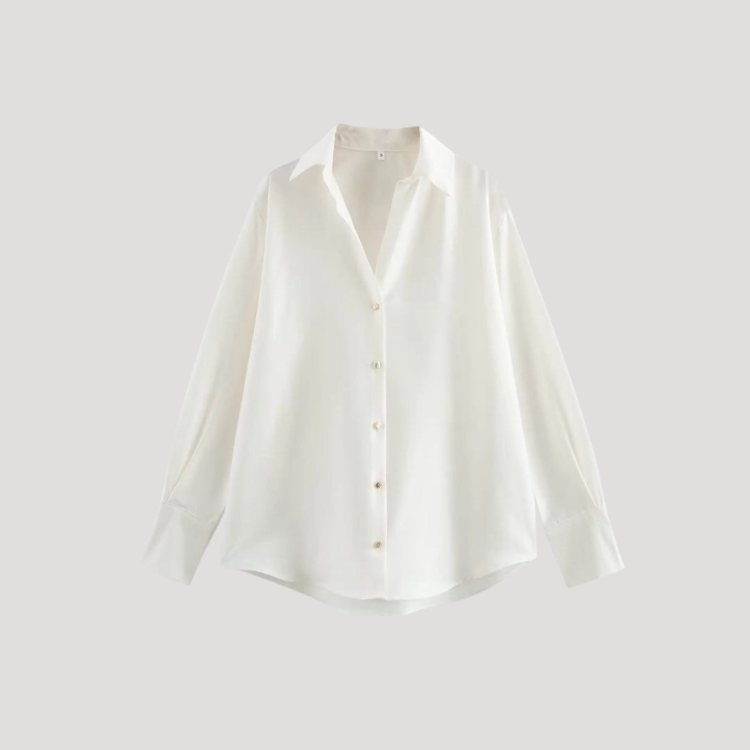 Capri - Damen Satin Oversized Bluse