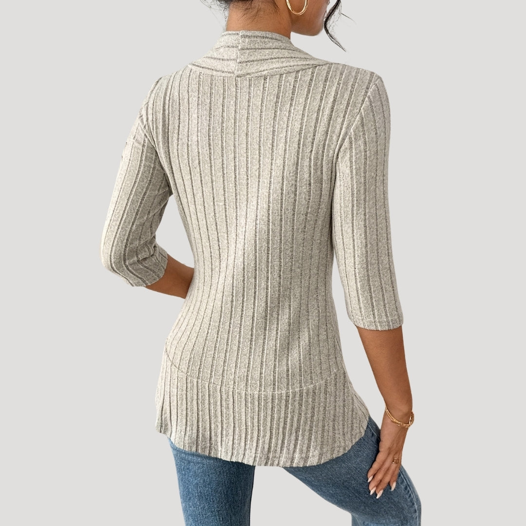 Ursula - Lightweight Ribbed Cardigan with Open Front