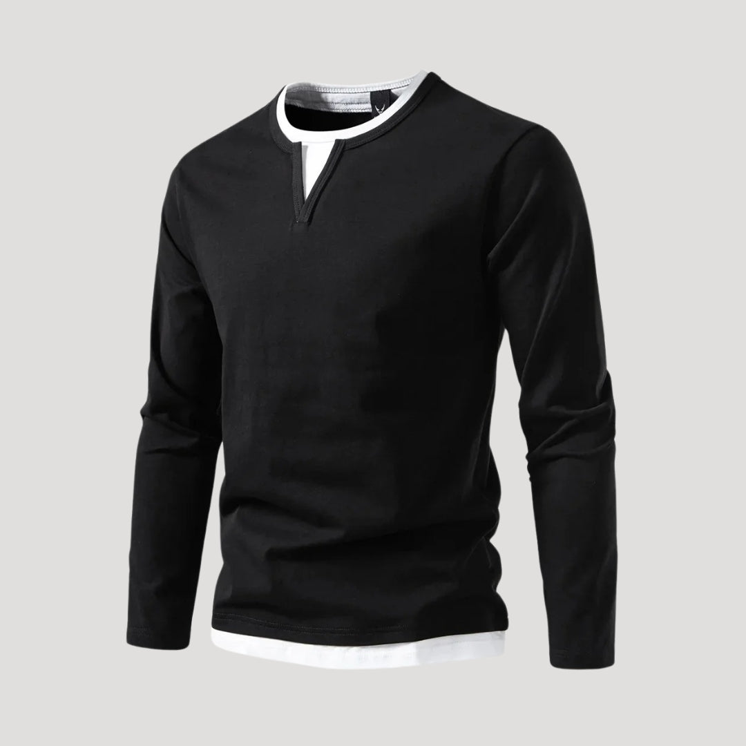 Ace - Herren Freizeit Langarm-T-Shirt