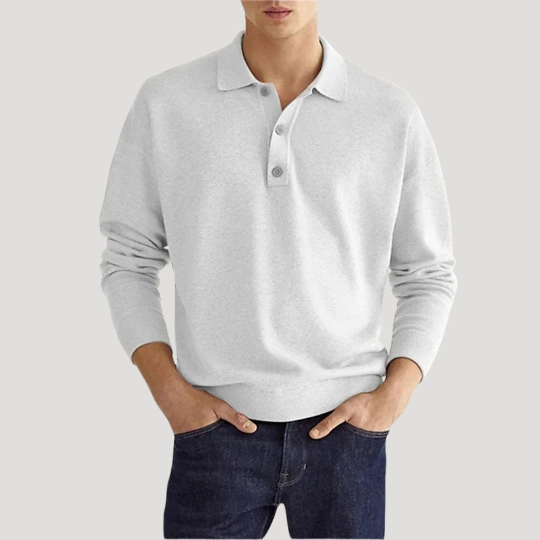 Alexei - Herren Baumwolle Relaxed Polo Pullover