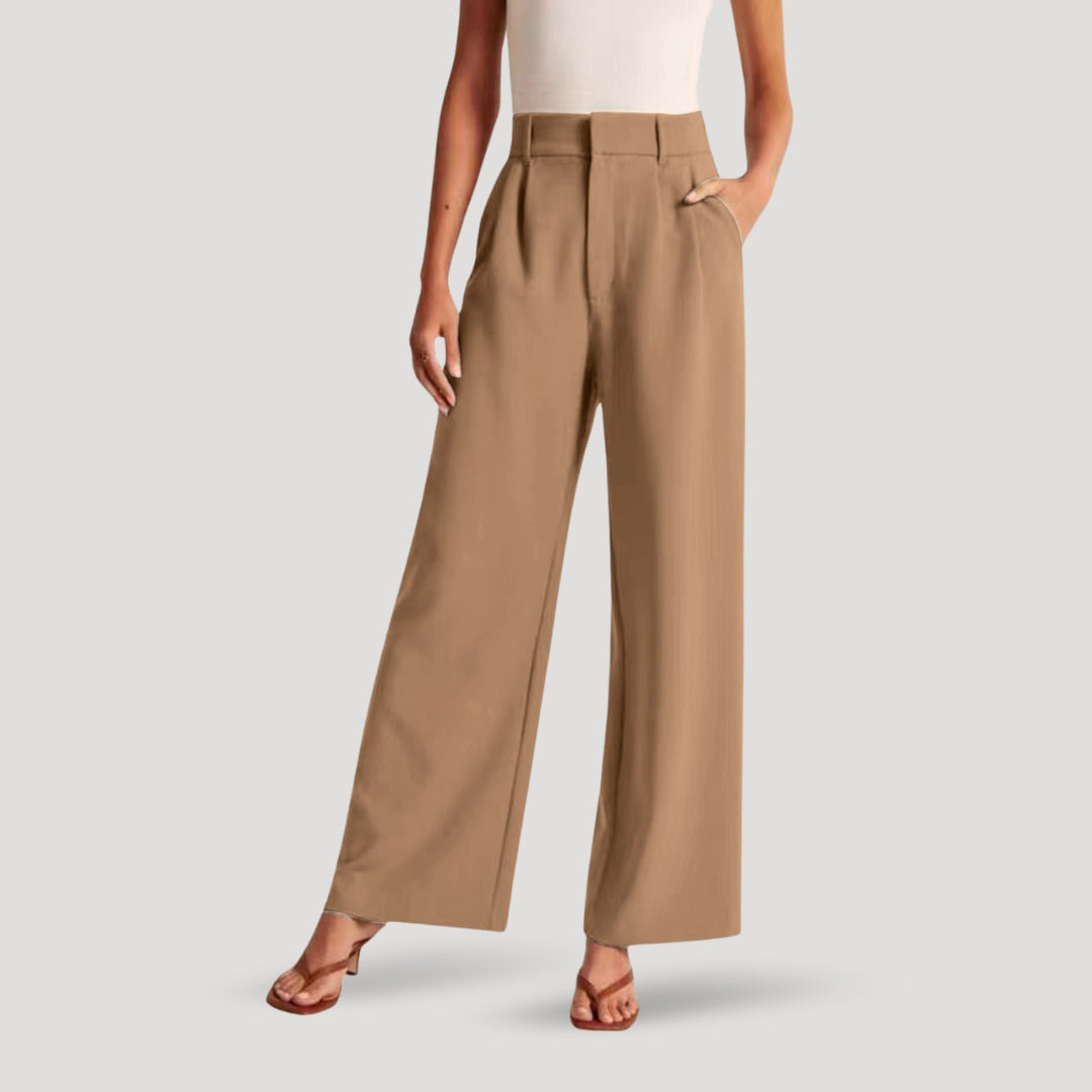 Helen – Tailored High-Waisted Wide-Leg Pants