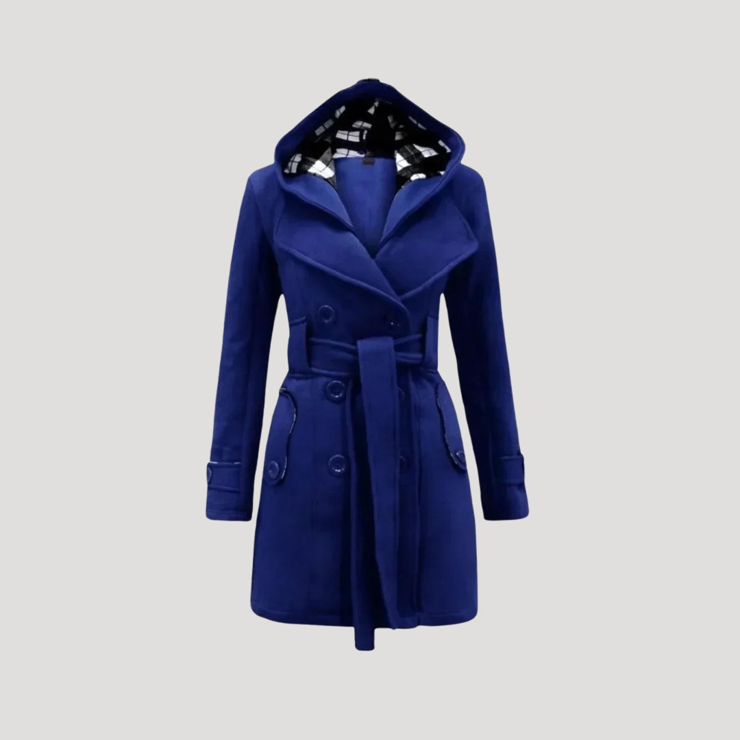 Questa - Damen Fleece Gürtel Kapuzenmantel