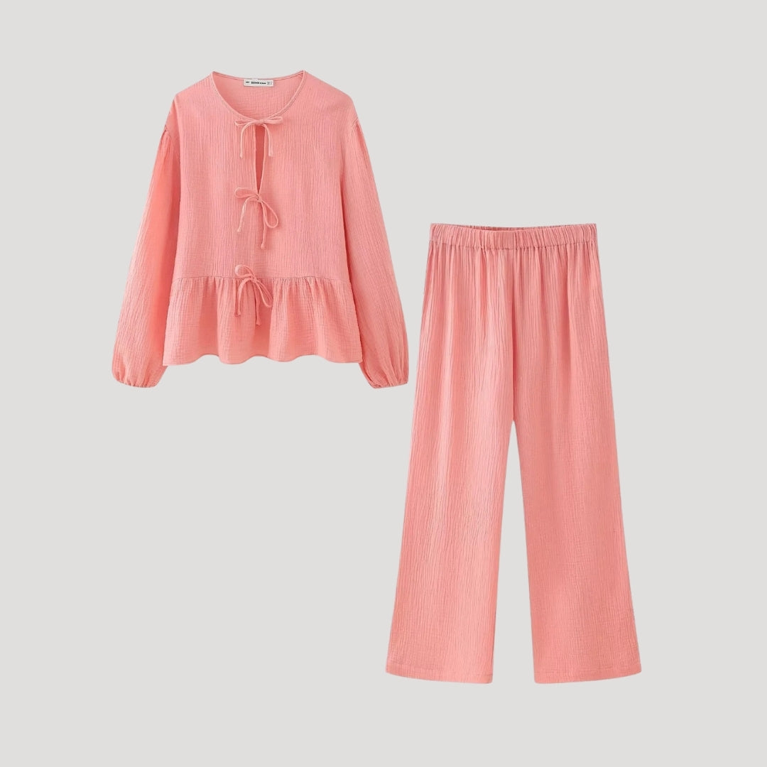 Elsie - Weiches Lounge-Set mit knitteriger Textur