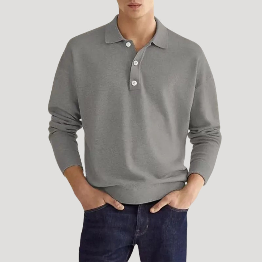 Alexei - Herren Baumwolle Relaxed Polo Pullover