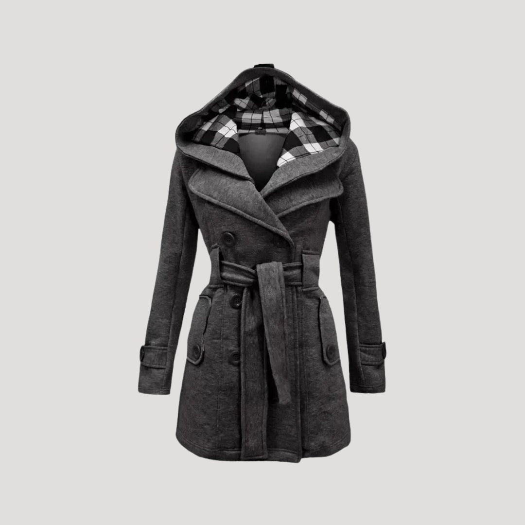 Questa - Damen Fleece Gürtel Kapuzenmantel