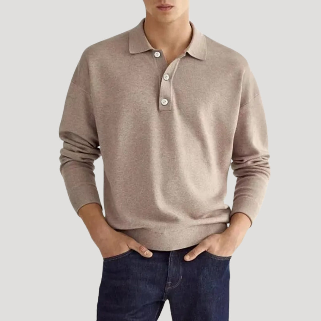 Alexei - Herren Baumwolle Relaxed Polo Pullover