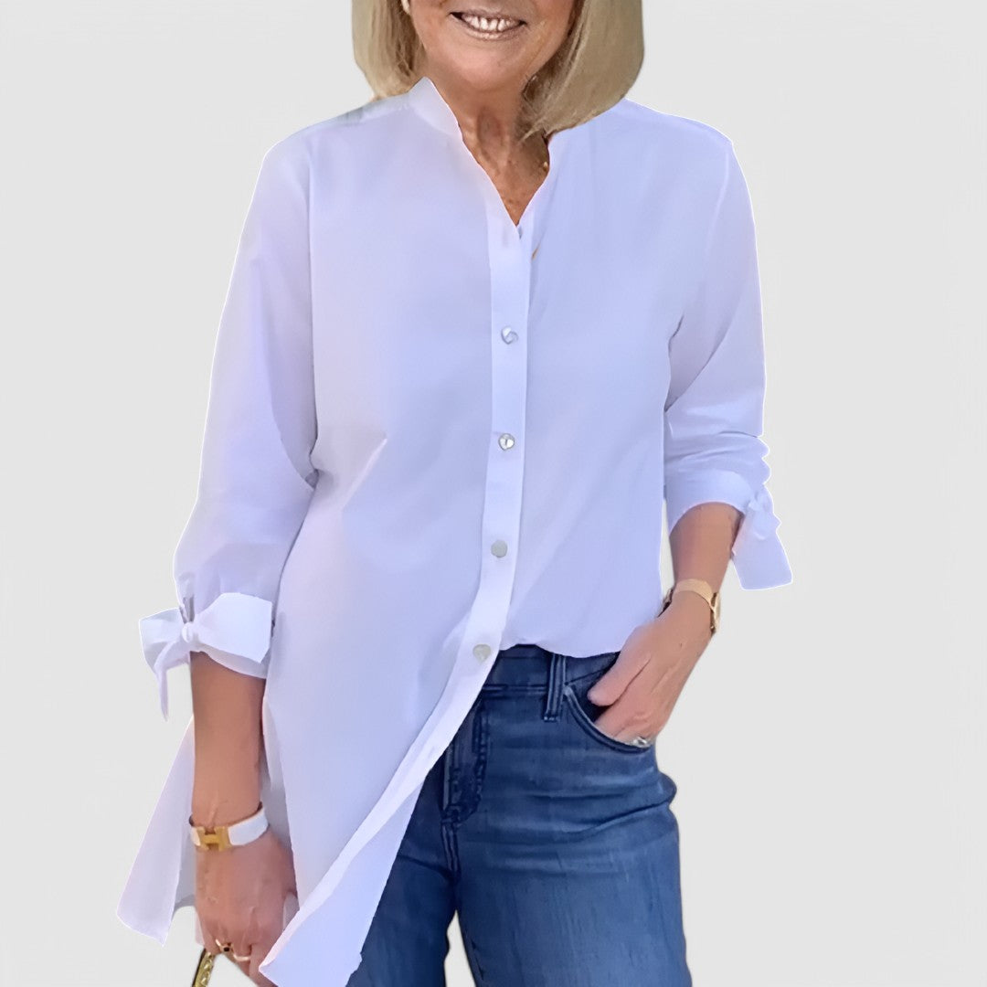 NADINE - Elegante Bluse mit Schleifen-Detail