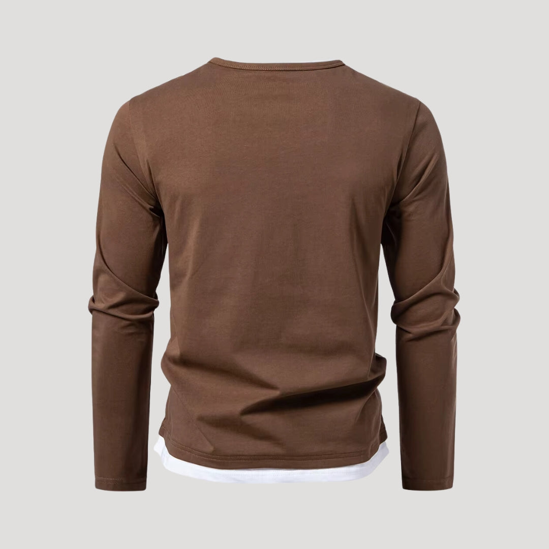 Ace - Herren Freizeit Langarm-T-Shirt