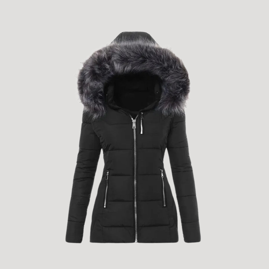Laura - Damen Winter-Pufferjacke mit Kapuze