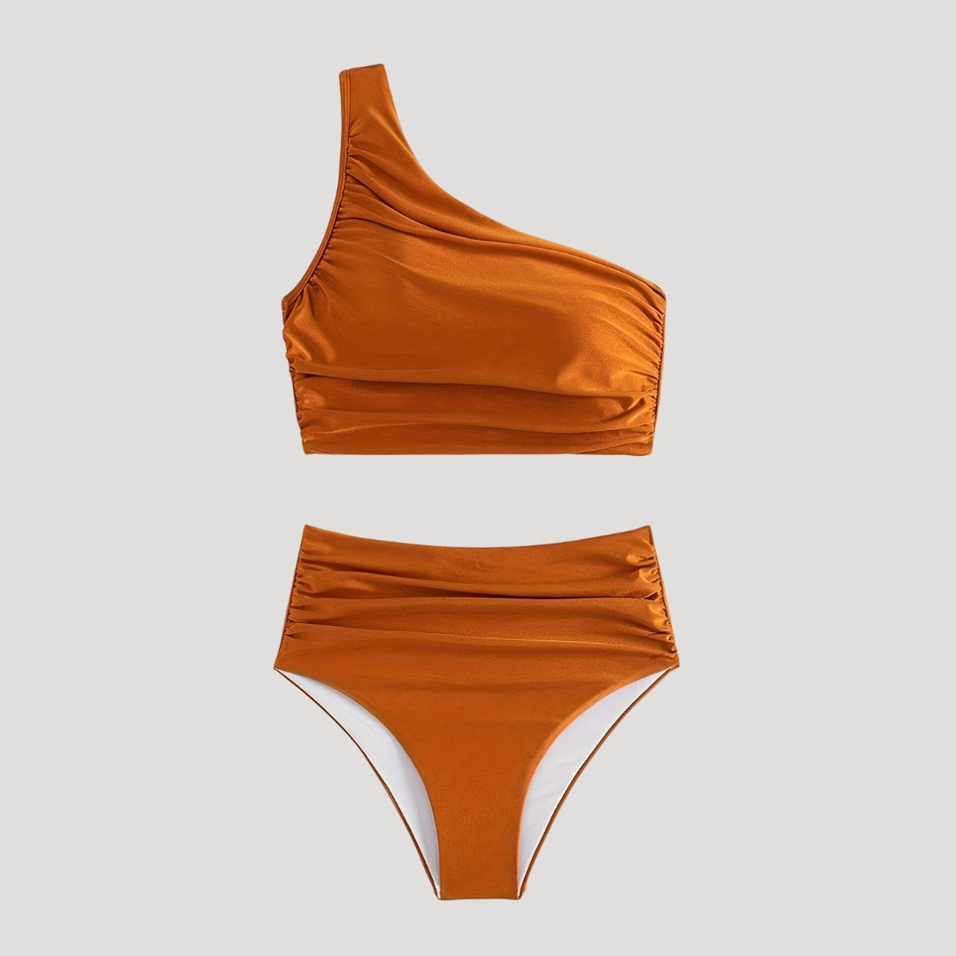 Yasmin – One-Sided, High-Waisted Bikini with Ruching