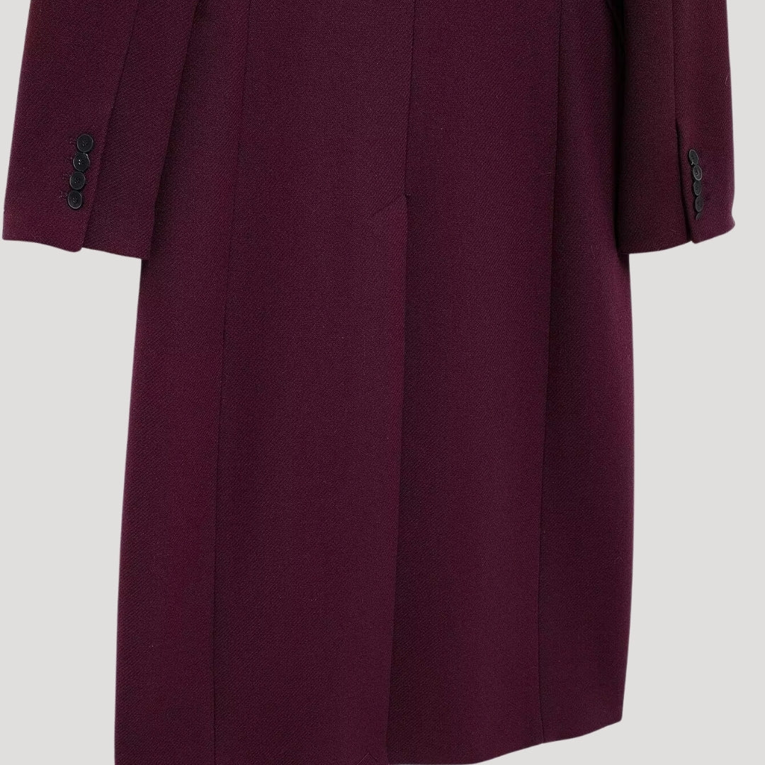Vera - Damen langer Wollmischung Doppelreiher-Mantel