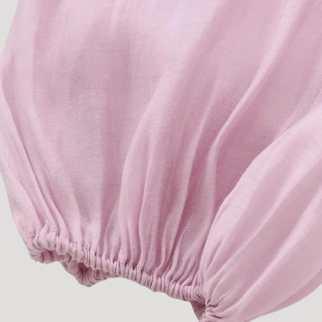 Herb - Rüschenshirt aus Chiffon mit V-Ausschnitt