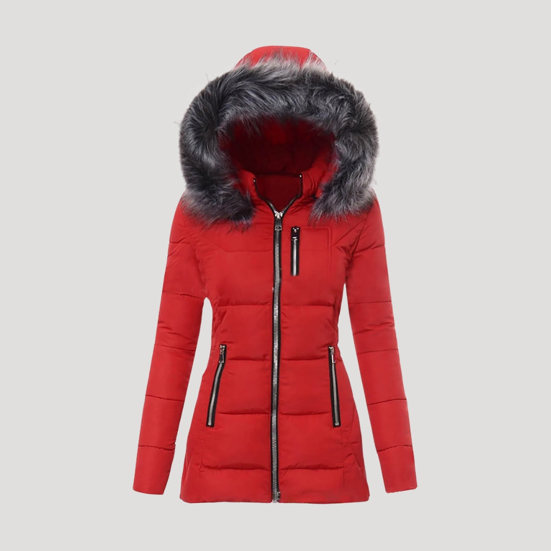 Laura - Damen Winter-Pufferjacke mit Kapuze