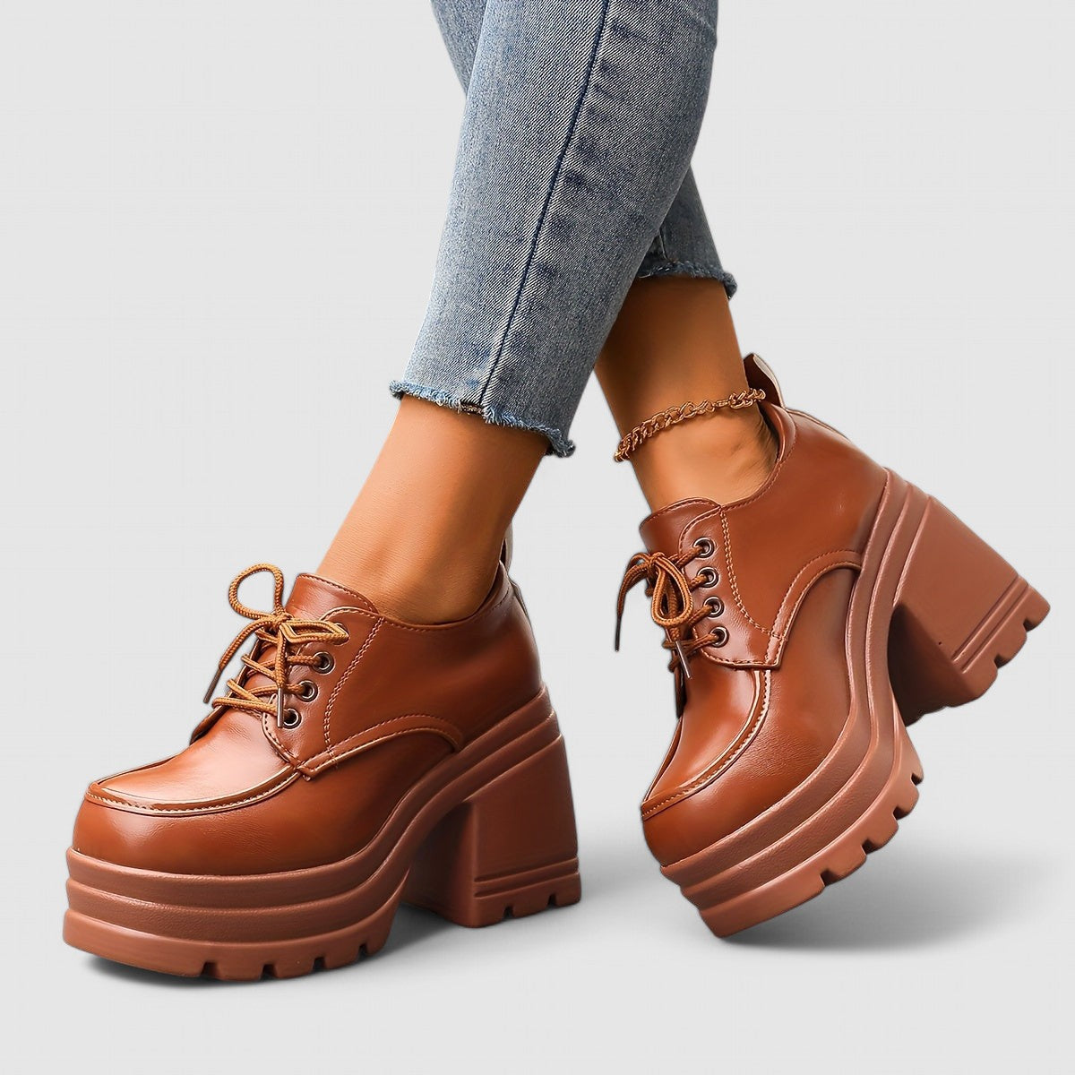 LIVIA - Plateau-Schnürschuhe