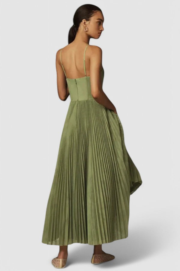 ADELE - Plissiertes Midi-Kleid