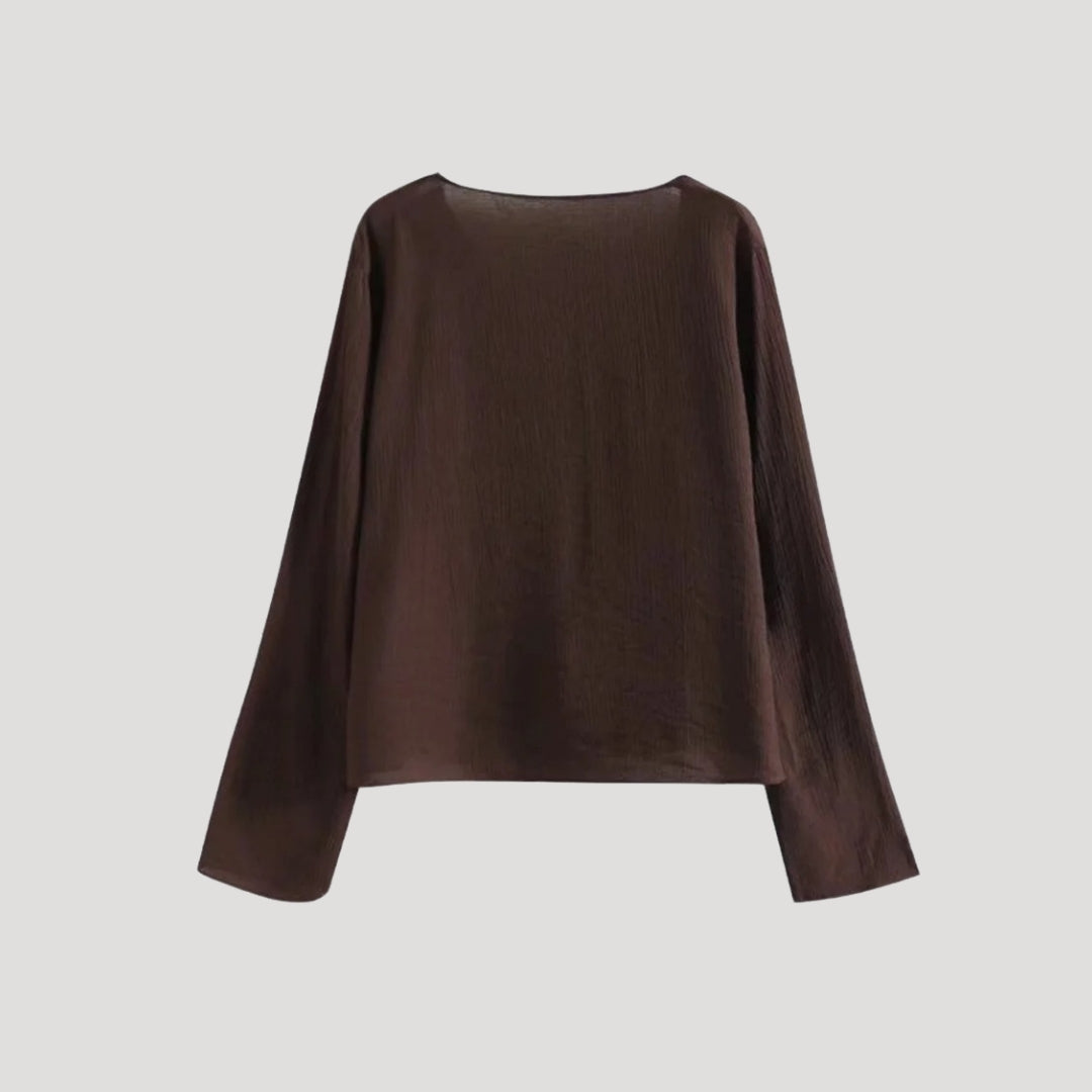 Lotus - Rüschenbluse mit langen Ärmeln