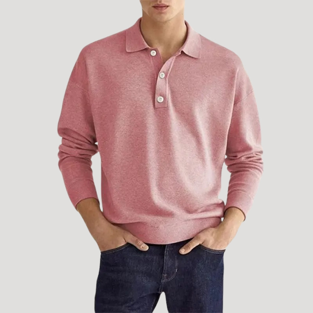 Alexei - Herren Baumwolle Relaxed Polo Pullover