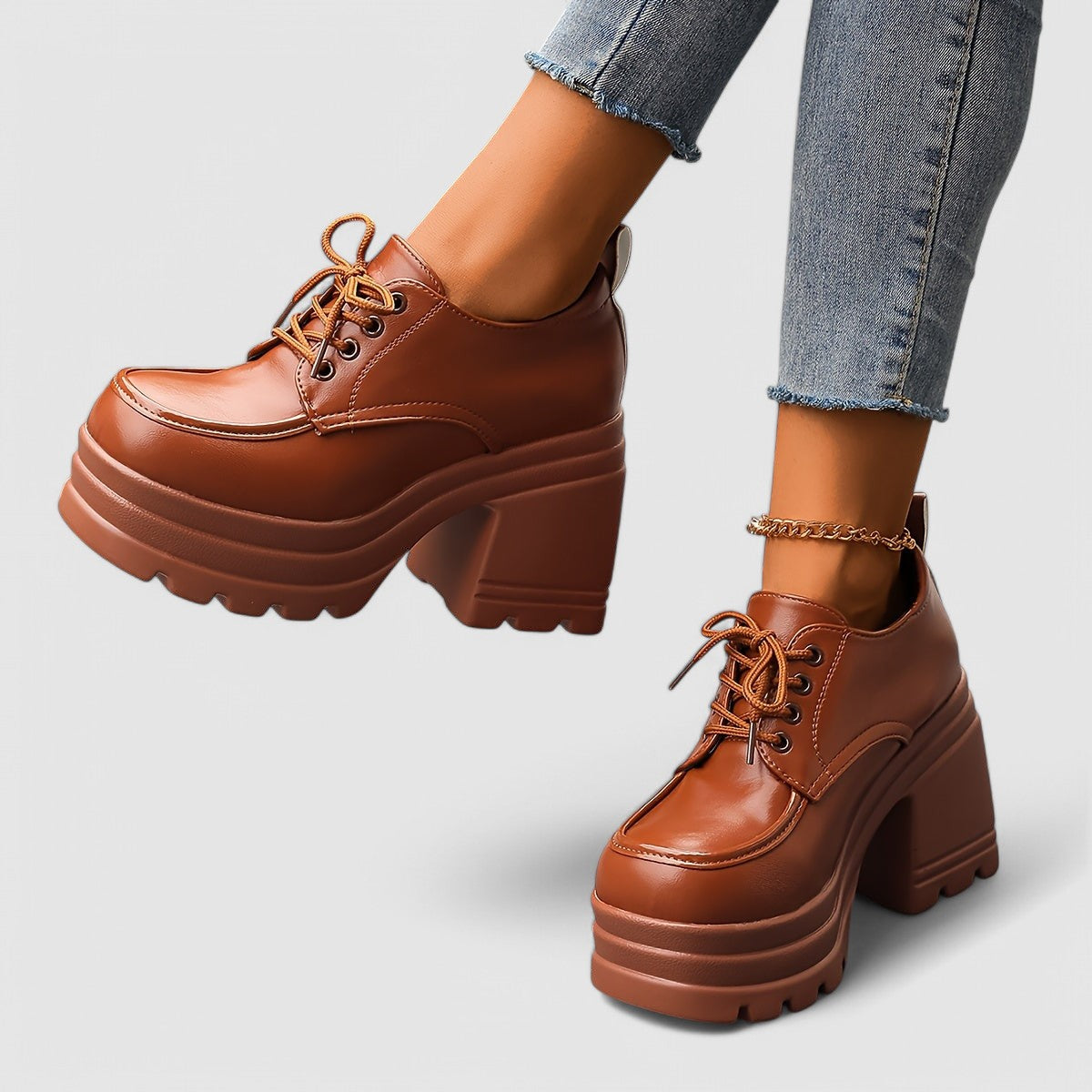 LIVIA - Plateau-Schnürschuhe