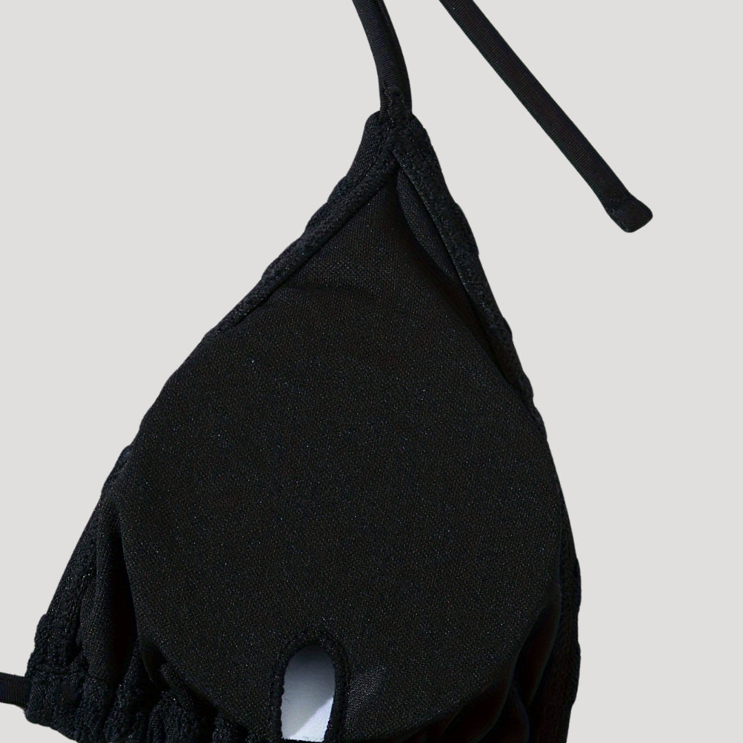 Allegra - Texturiertes dreiteiliges Bikini-Set