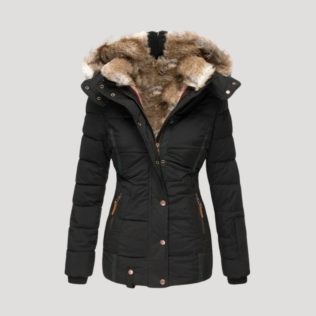 Ysolde - Damen Daunenjacke mit Fellfutter