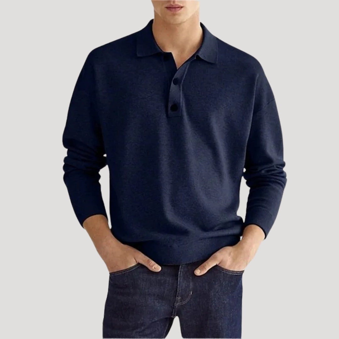 Alexei - Herren Baumwolle Relaxed Polo Pullover