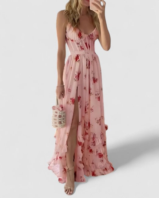 STEFANIE - Blumiges Maxikleid