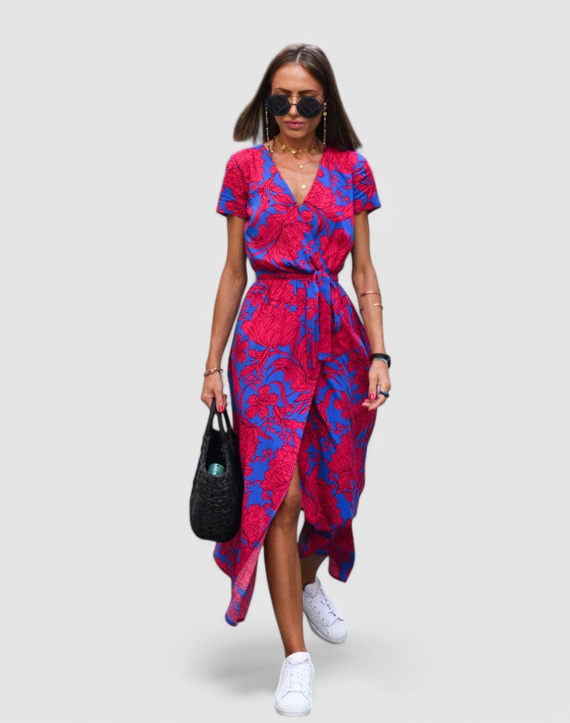 AMELIA - Elegantes Feminines Midi-Kleid