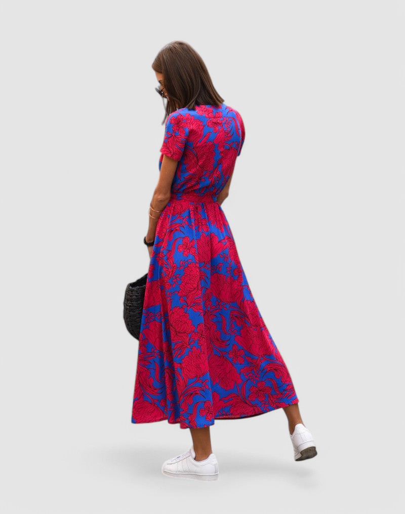AMELIA - Elegantes Feminines Midi-Kleid