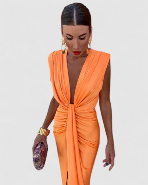 SASKIA - Drapiertes Abendkleid